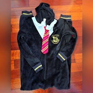 Adult Harry Potter Gryffindor Black One Piece Pajama Fleece Onesie Size M 8